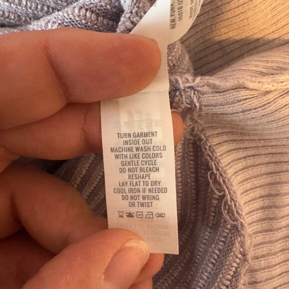 Offline Aerie Ribbed 1/4 Zip Pullover Sweatshirt Size M Purple Oversized Comfy - Picture 7 of 11